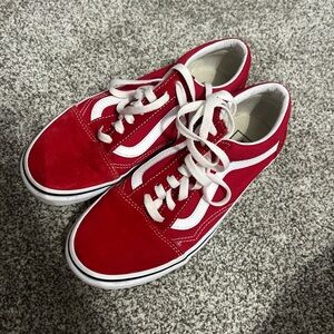 Red and White Van Sneakers